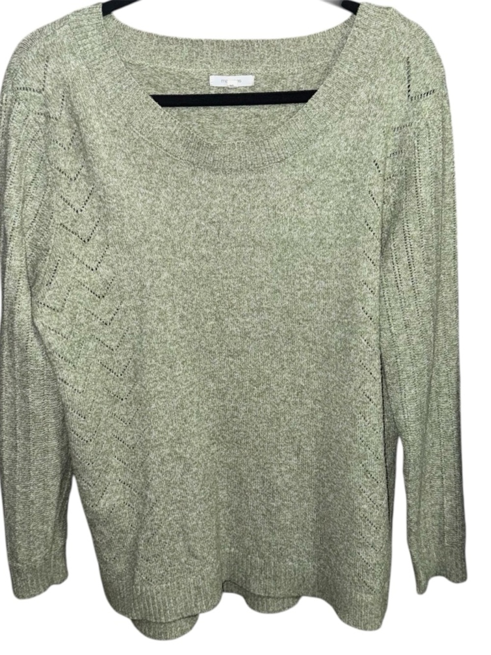 Maurices Light Sage Green Scoop Neck Knit Sweater